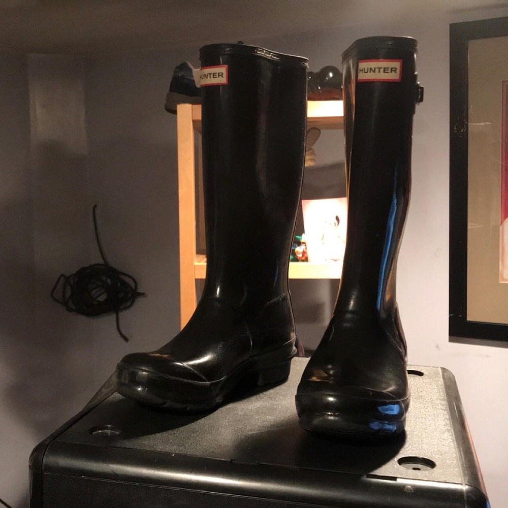 Hunter Original Kids Gloss Rain Boots size 5G/4B